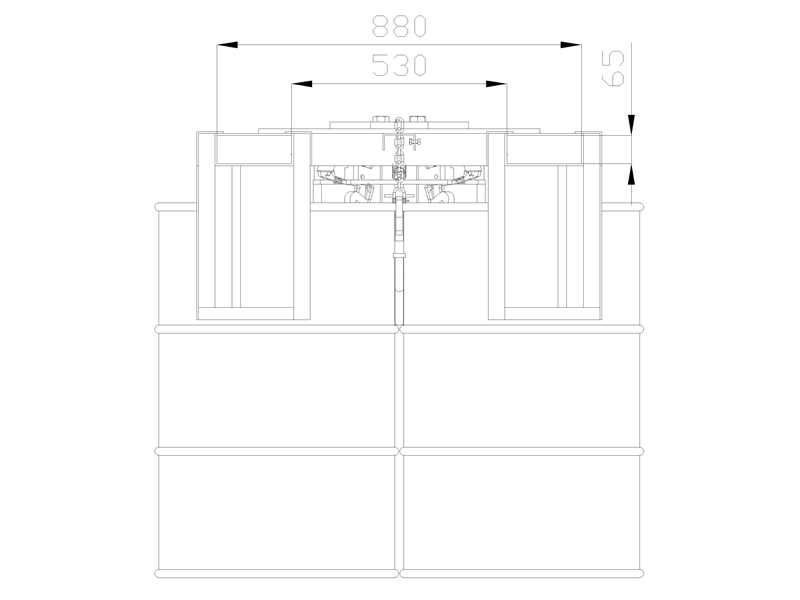 Automatic Drum Lifters Used For Forklift Equipment YL4 drawing 2